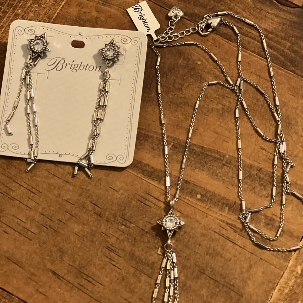 Brighton Silver Earrings and Necklace Set